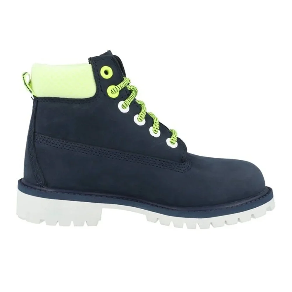 Timberland Kids' Waterproof Nubuck Navy & Green Boots Size 13